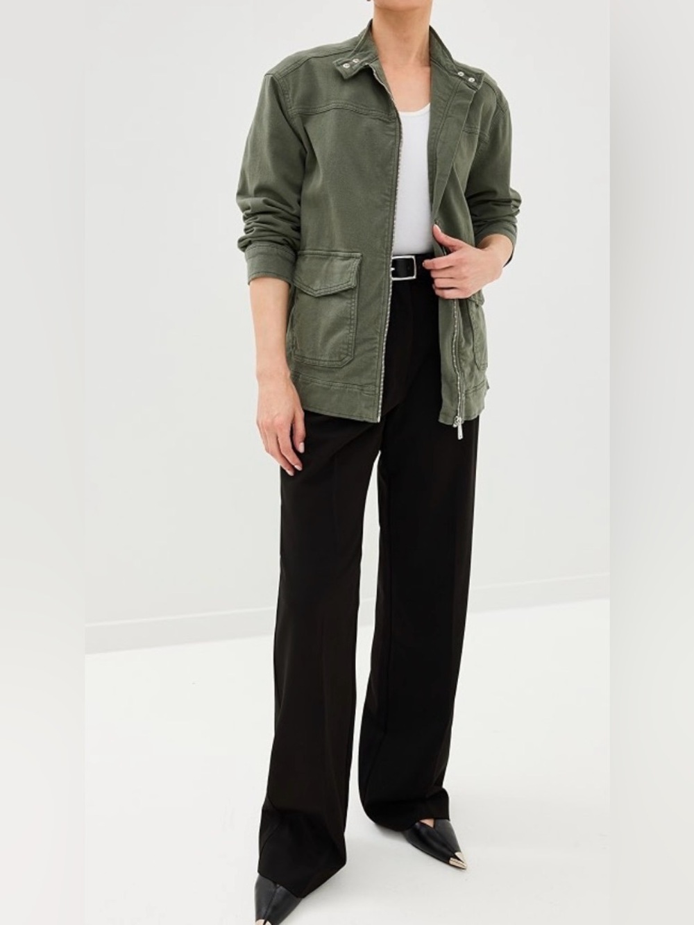 Anine Bing Olive Green Utility Jacket